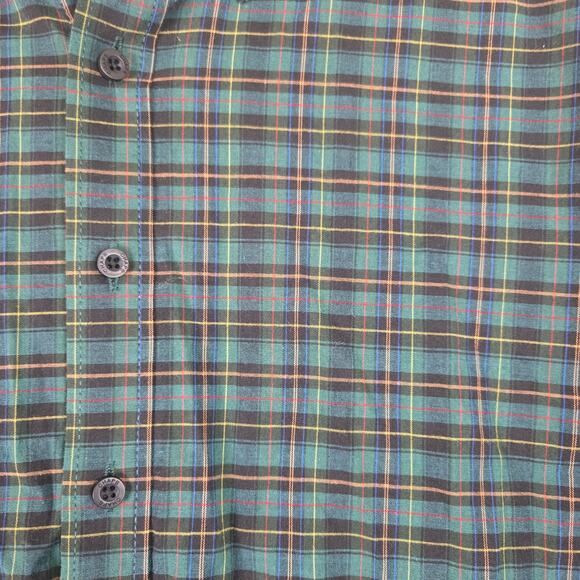 Chaps Dress Shirt Button Down Long Sleeve Mens Large Green 0673 - Picture 3 of 9